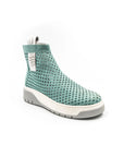 Perforated boots, blue color.