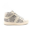 High-top sneakers with flower texture..