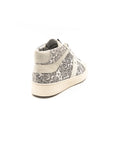 High-top sneakers with flower texture..